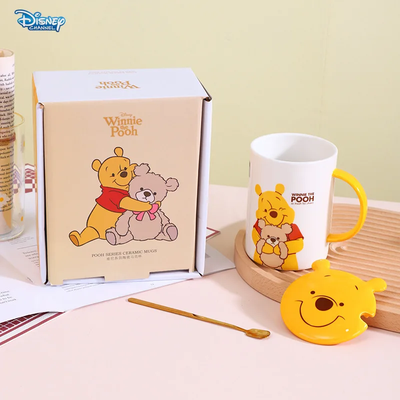 

Disney Anime Winnie the Pooh Ceramic Mug Set 500ml Cartoon Winnie the Pooh Mug Children's Cup Ceramic Mug Gift Set