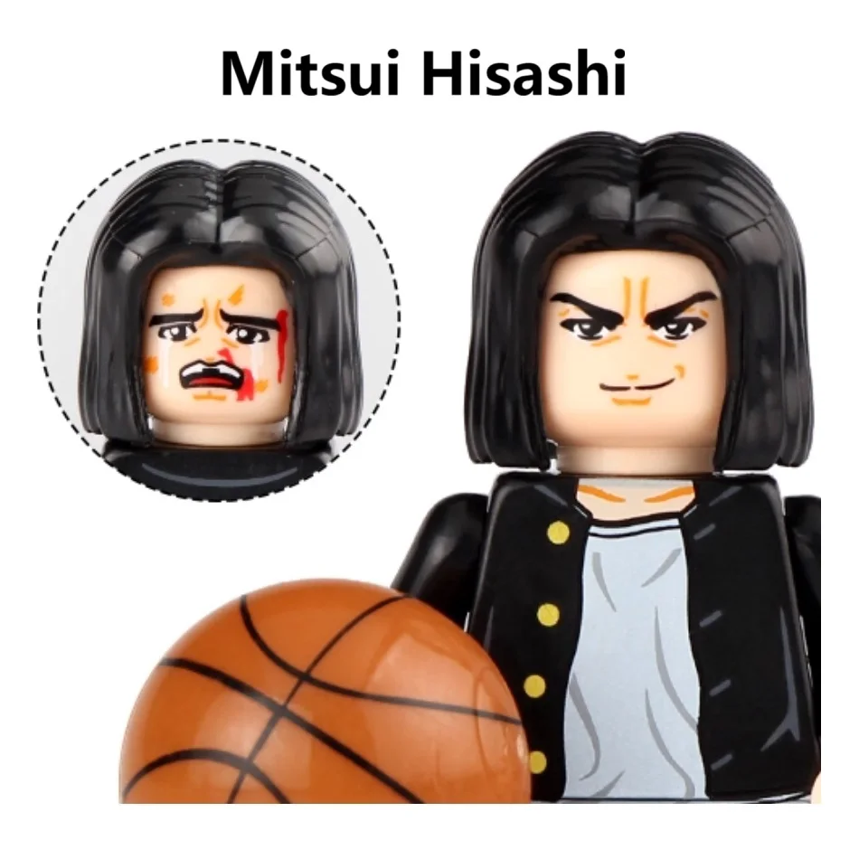 Nouveau le premier déclencheur DUNK ensemble blocs de construction basket-ball Sakuragi Hanamichi Rukawa Kaede Haruko Akagi Mini figurine jouets