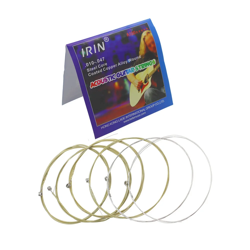 1pcs Of 6 Pcs Acoustic Guitar Strings A100 Stainless Steel Mercerized Strings Environmental Protection Anti-rust Coating String