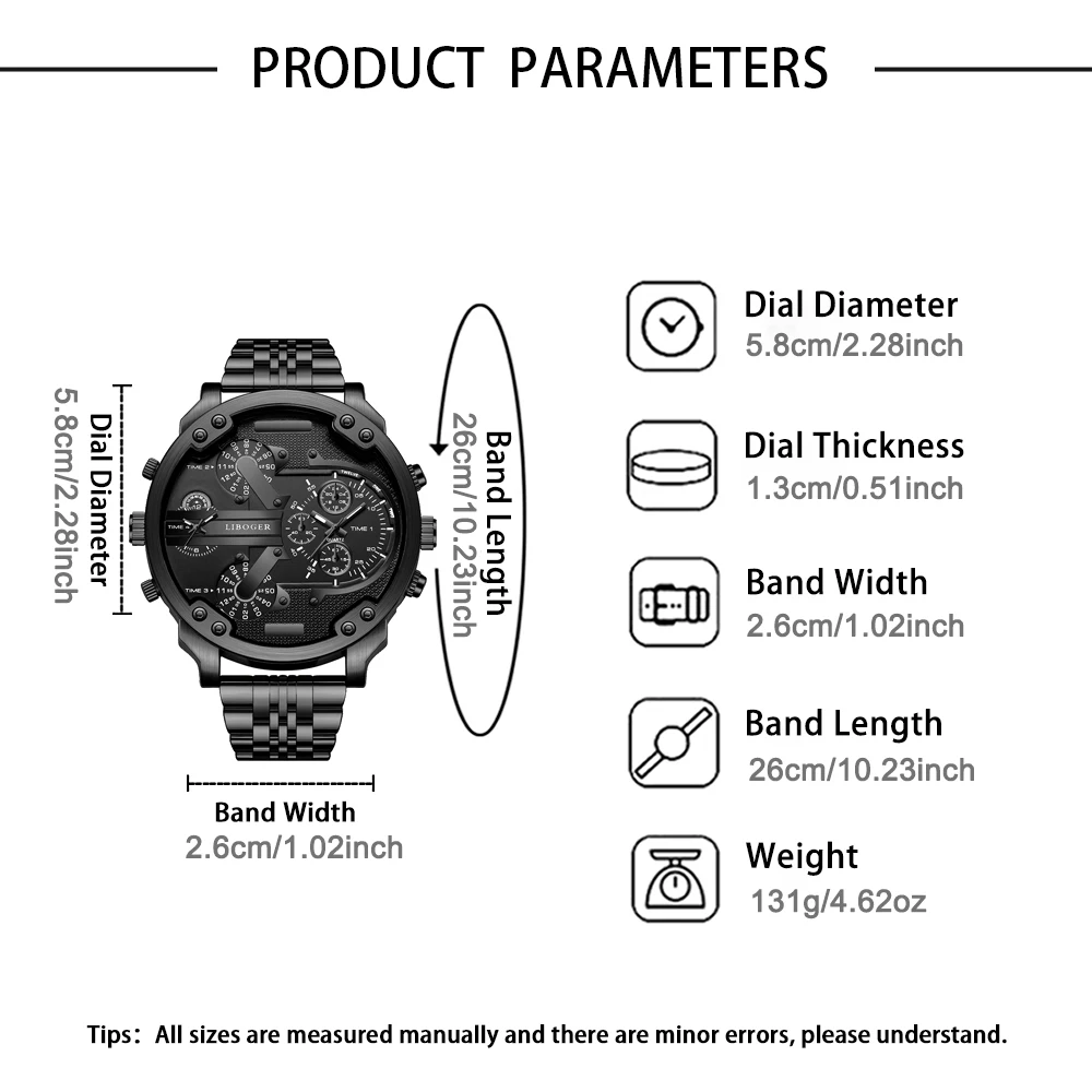 1pc casual and fashionable men's round dial quartz watch combination, suitable for daily wear