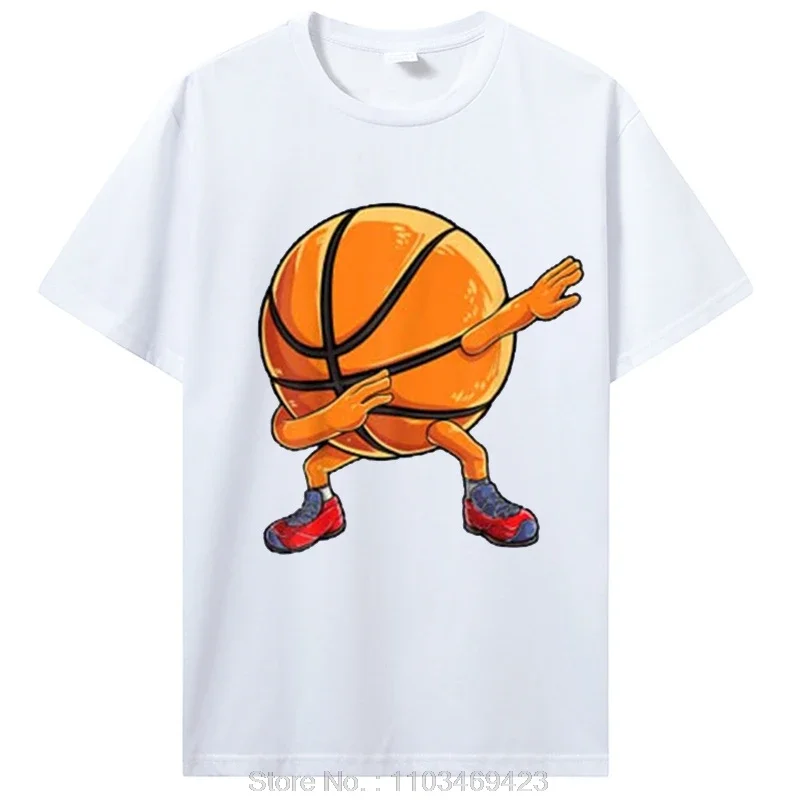 Dabbing Basketball Ball Funny Men Women Sports Player Dab T-Shirt Basketball-Lover Graphic Tee cotton Tops Streetwear Clothing