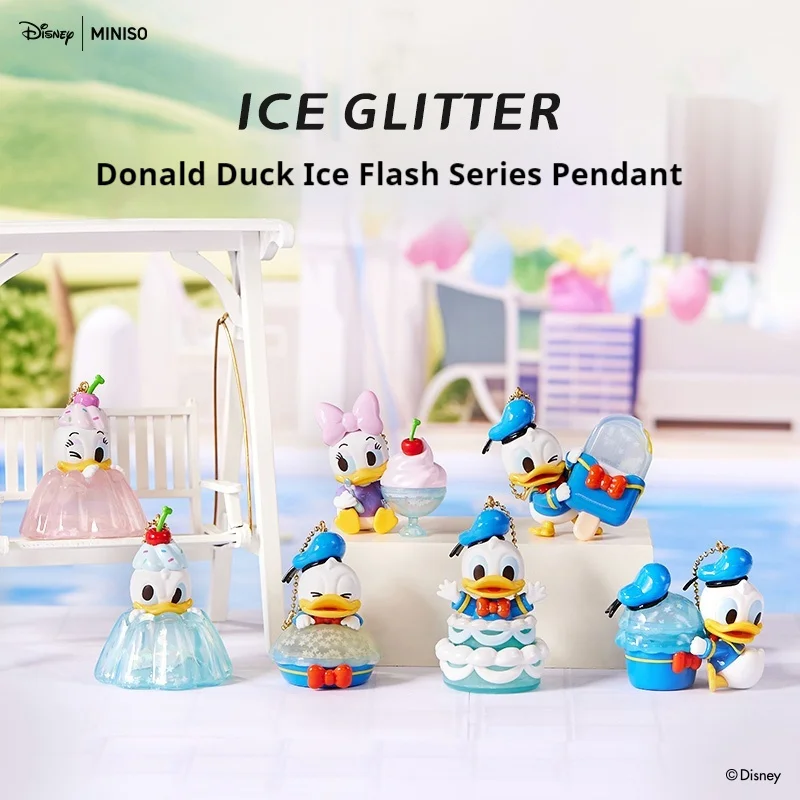 

MINISO Disney Donald Duck Ice Flash Series слепая коробка милые подвески для девочек детский день подарок на день рождения фигурки игрушки