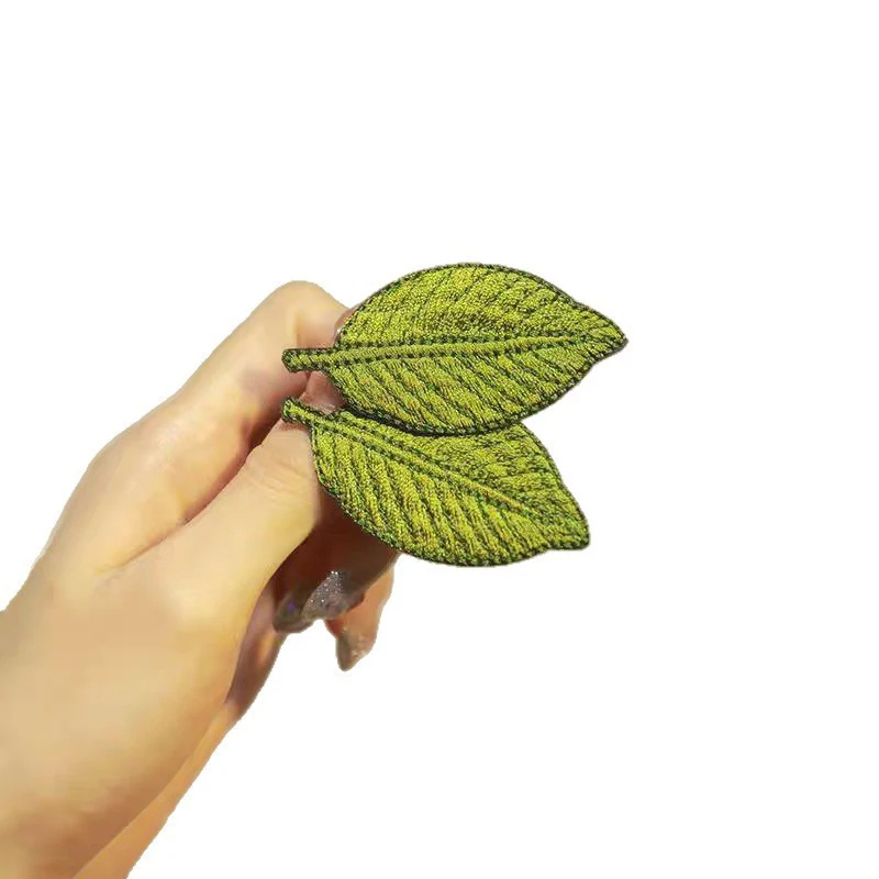 

[Y]Elegant Imitation Leaf Hair Clip Realistic Embroidered Leaves Hairpin Fashion Jewelry Hair Accessories For Women Girls