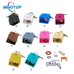10PCS/LOT New Waterproof Fakra A/B/C/D/F/G/H/I/K/Z Female Right Angle 90° Jack 50Ohm Wire Connector for RG174 RG316 LMR100 Cable
