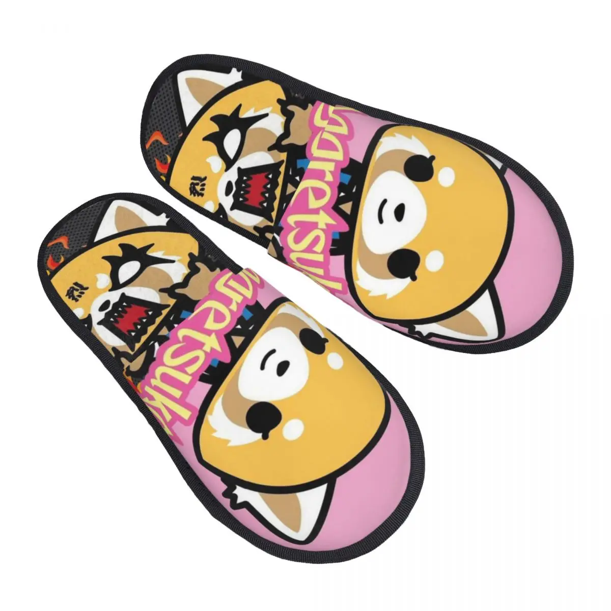 

Женские домашние тапочки с агрессивным принтом Retsuko, мягкие теплые пушистые тапочки из пены с эффектом памяти, домашняя уличная обувь