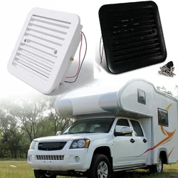 12V Fridge Vent with Fan for RV Caravan Motorhome Side Air Trailer Vent Ventilation Cooling Exhaust Fan Smoke Ventilation Cover