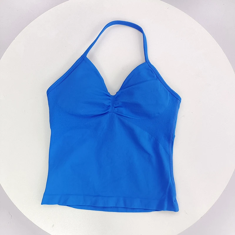 Sexy sportbeha voor dames - ontwerp met open rug, ademende rekbare stof voor yoga - elegante effen kleur all-season activewear
