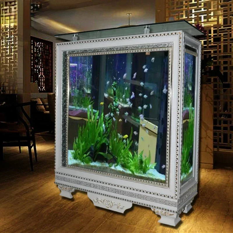 Floor Bar Screen Glass Fish Tank Change Water Large Bottom Filter Fish Tank Custom Fish Tank