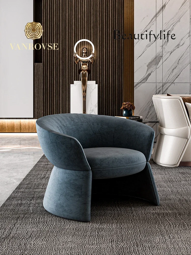 아메리칸 스타일, 가벼운 럭셔리 기술, 가죽 원목 싱글 소파, 대형 아파트 거실 디자이너