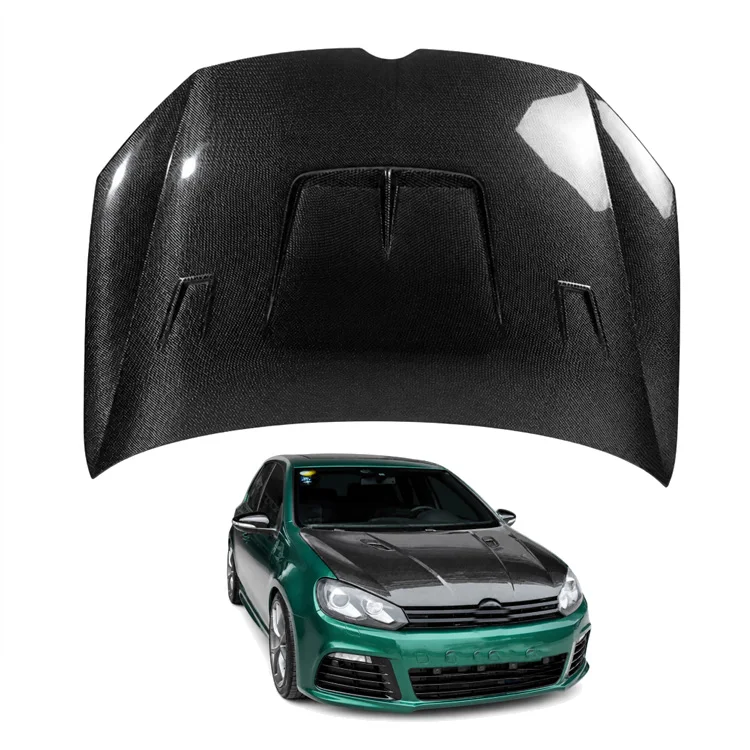 Auto Parts Hoods GT Style Engine Cover Carbon Fiber Hood for Volkswagen Golf 6 MK6 GTI R 2008-2013