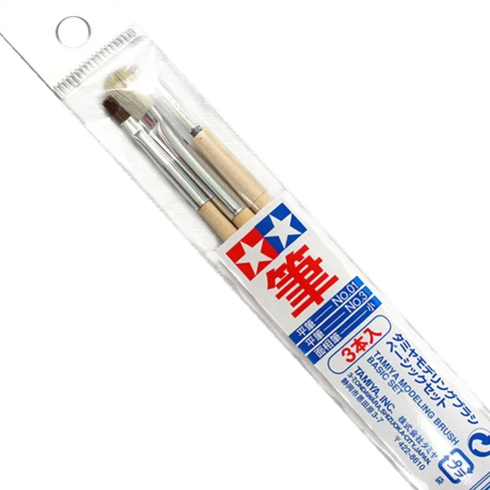 Tamiya 87066 Modeling Brush Basic Set (3Pcs/Set) Model Painting Brush Accessory DIY Tools