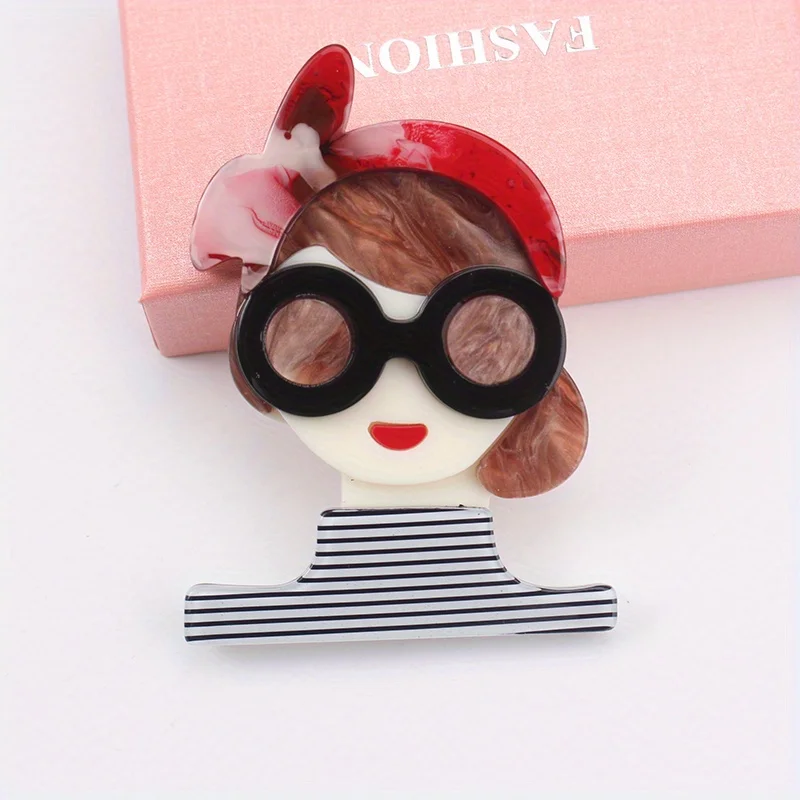 Fashion Acrylic Girls brooch clothes pin badge jewelry