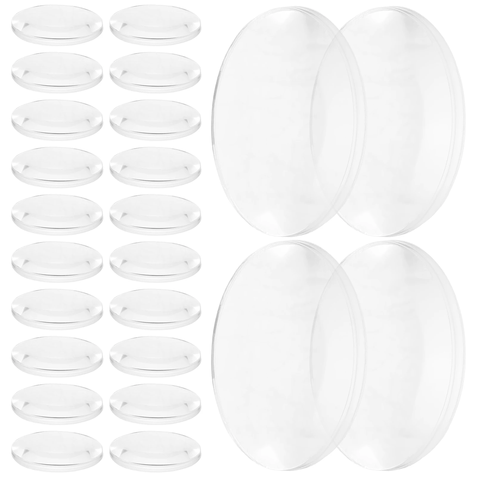 

60pcs Double Convex Lens 60Mm Optical Lens For Physics Teaching Tools Science Experiments School Laboratory Learning Aids