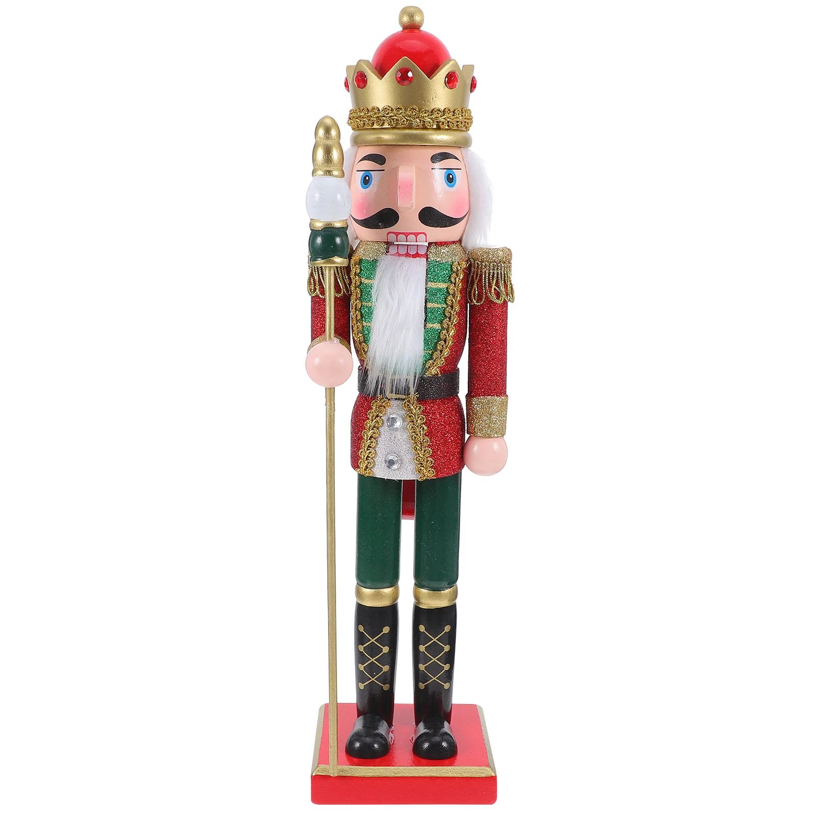 

Wooden Nutcracker Christmas Decoration Holiday Table Centerpiece Fireplace Shelf Kitchen Countertop Desktop Ornament Decor