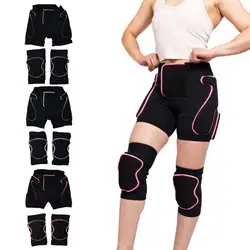 1 Pc/Pair Skating Protective Gear Vibration Damping Shock Absorption Ergonomics Thickened Ski Knee And Hip Pads Skiing Supplies