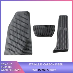 Aluminum Accelerator Gas Pedal Brake Pedal Non-Drilling Cover Footrest Pad for Toyota RAV4 RAV 4 XA50 2019-2021 2022 Accessories