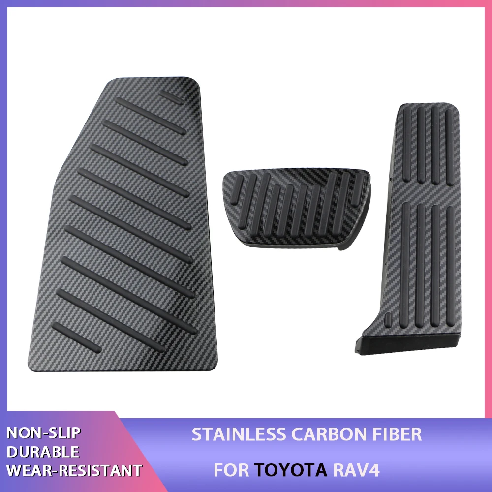 Aluminiowy pedał gazu przyspieszenia, pedał hamulca, bez wiercenia, podnóżek dla Toyota RAV4 RAV 4 XA50 2019-2021 2022, akcesoria