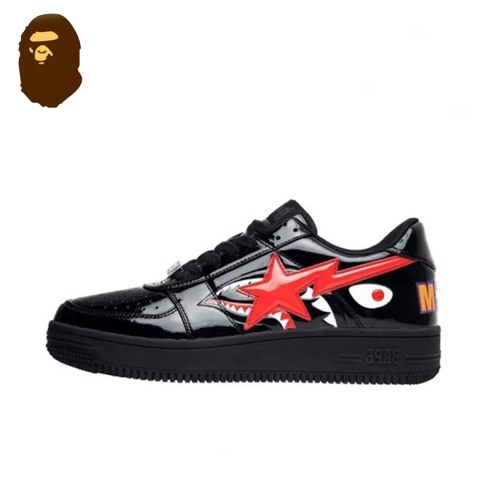 A BATHING APE Vibe BapeGoose Sports Sneakers Unisex Low STA Shark Sports Sneakers Low Outdoor Walking Shoes