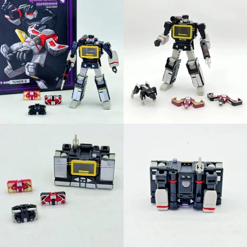 New PT-04 Black Soundwave PT04B Transformation Tape G1 Mini Pocket War KO DX9 Action Figure Robot Toys Kids Gift In Stock 