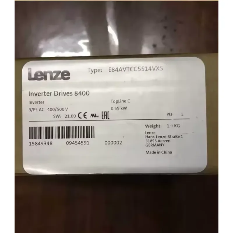 Lenze Drive E84AVTCC5514VXS Inverter Drives E84AVTCD1534VX0 E84AVTCE1124VX0 E84AVTCE1134VX0 E84AVTCE1534SX0 E94AMHE0024