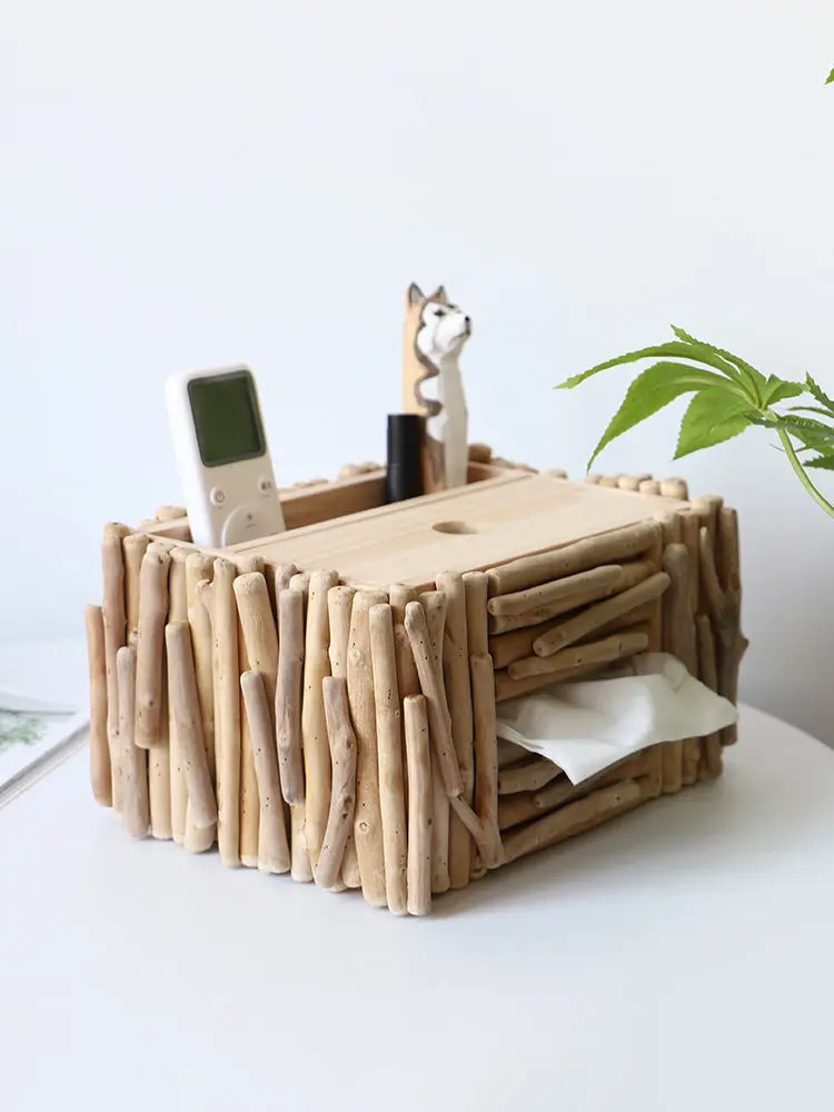 tissue box, paper box, home living room creative coffee table storage box, desktop multi-function remote control, napkin paper b