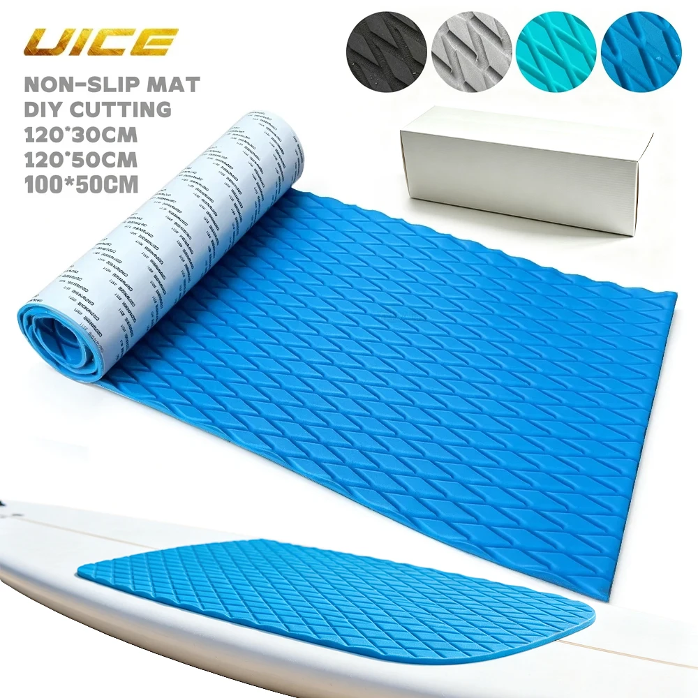 100/120x30/50cm Surfboard Traction Pad Trimmable SUP Traction Pad Non-slip Diamond Grip Mat Skimboard Paddle Board Accessories