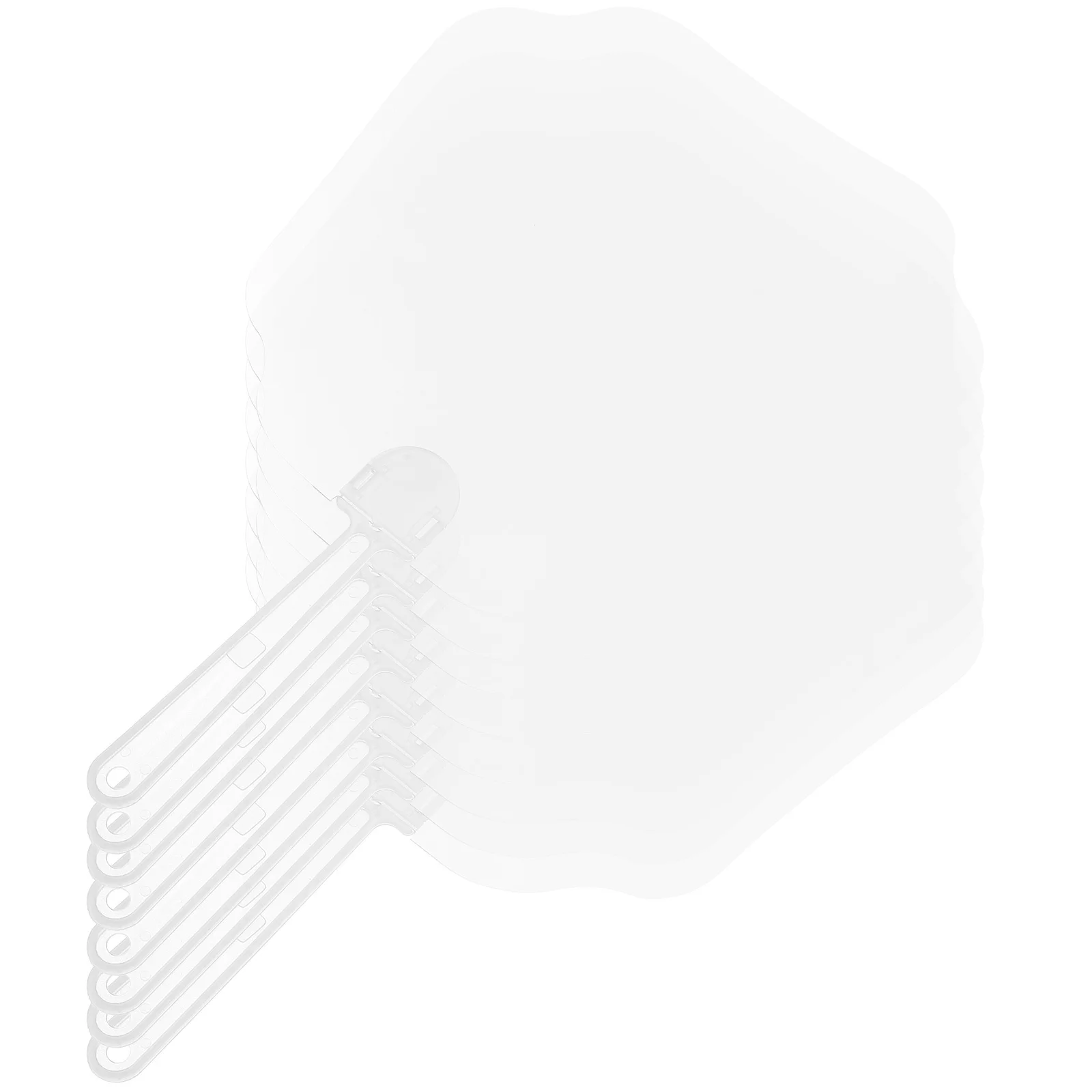 8 قطع من مراوح مستديرة فارغة، مروحة يدوية شفافة يمكنك صنعها بنفسك لمشاريع الرسم الحرفية، مروحة جرافيتي مزخرفة، مراوح بلاستيكية شفافة للمنزل