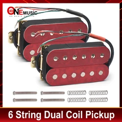 Red Pearl Electric Guitar Humbucker Adjustable Screw Dual Coil for 6 String Electric Guitar Coil Spliting Pickup N7.5K/B15K