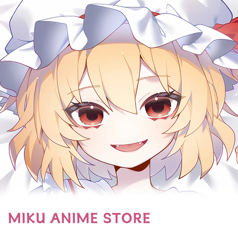 Touhou Flandre Scarlet Dakimakura Cover Anime Double-Sided Print Pillowcase Life-Size Body Pillow