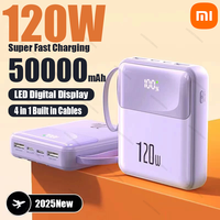 Xiaomi 50000mAh Portable Power Bank 120W Fast Charging Mobile Power External Battery PowerBank For iPhone Samsung Hot 2025