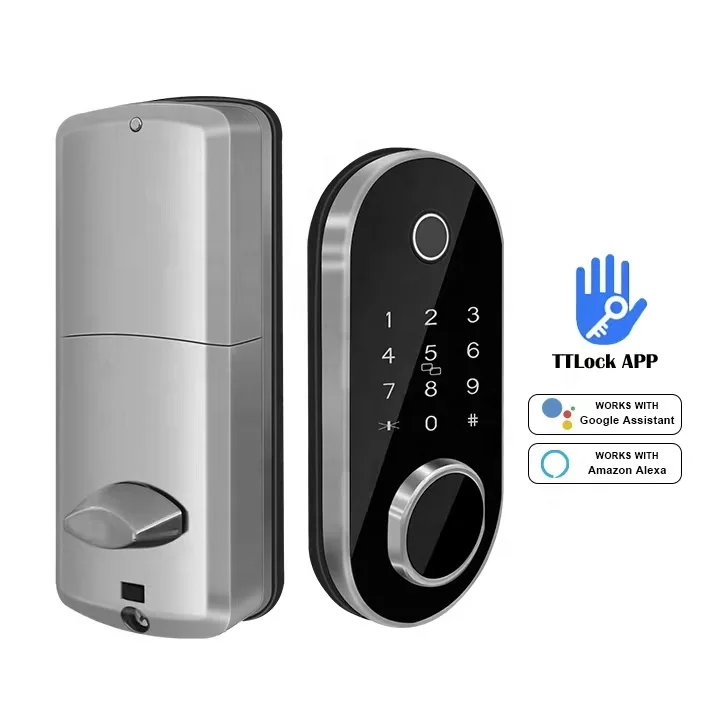 TTlock Fingerprint Password Smart Deadbolt Lock Keyless Wood Digital Lock Door Nfc Rfid Key Card App Smart Electronic Door Lock