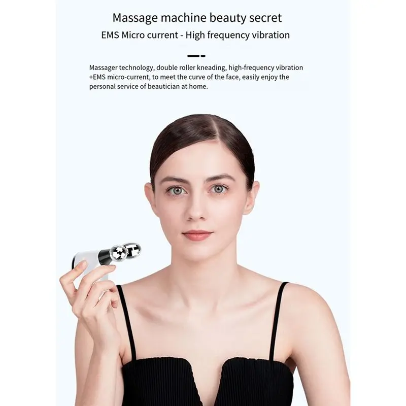 Stable-Microcurrent Vibrating Beauty Instrument Electric Face Lift Roller Massager Skin Tighten Massage Beauty Devices