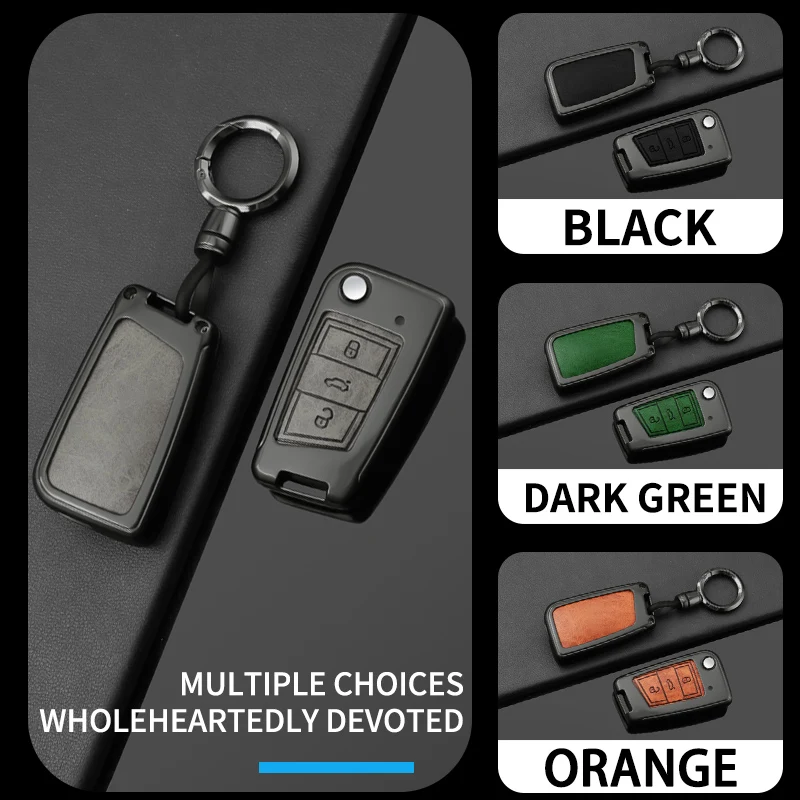 Alloy Car Key Case Cover for VW Volkswagen Golf 7 Seat Arona Passat B8 Seat Leon MK4 Polo Tiguan Beetle Caddy Up Skoda Accessory view 3