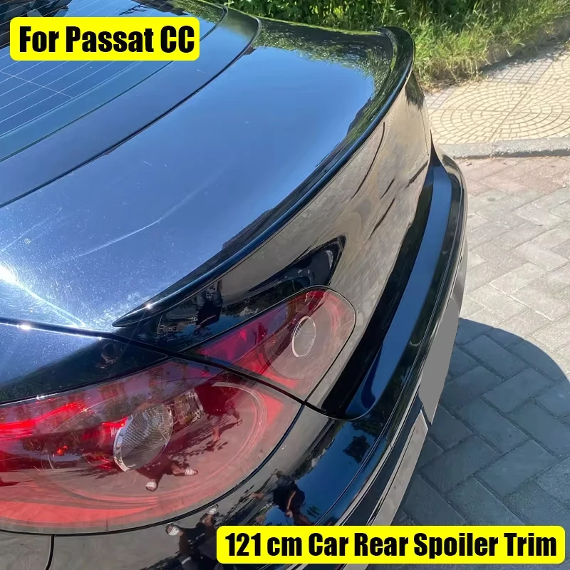 For Volkswagen VW Accessories Passat CC R-Line Passat B6 B7 B8 2010+ Car Black Boot Rear Trunk Wing Roof Spoiler Lip Cover