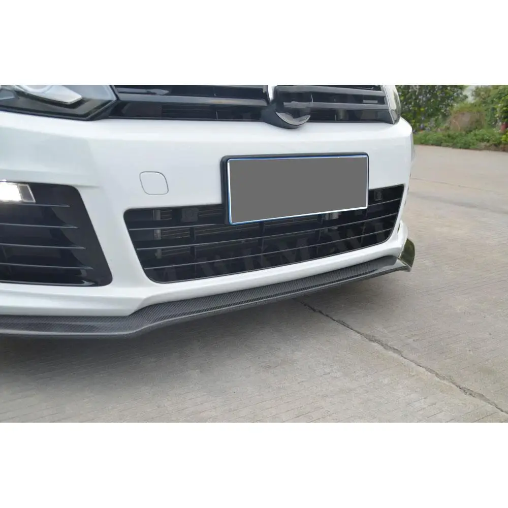 Carbon Fiber / FRP Front Lip Spoiler For Volkswagen VW Golf 6 VI MK6 R20 2010-2013 E Style Head Bumper Chin Guard