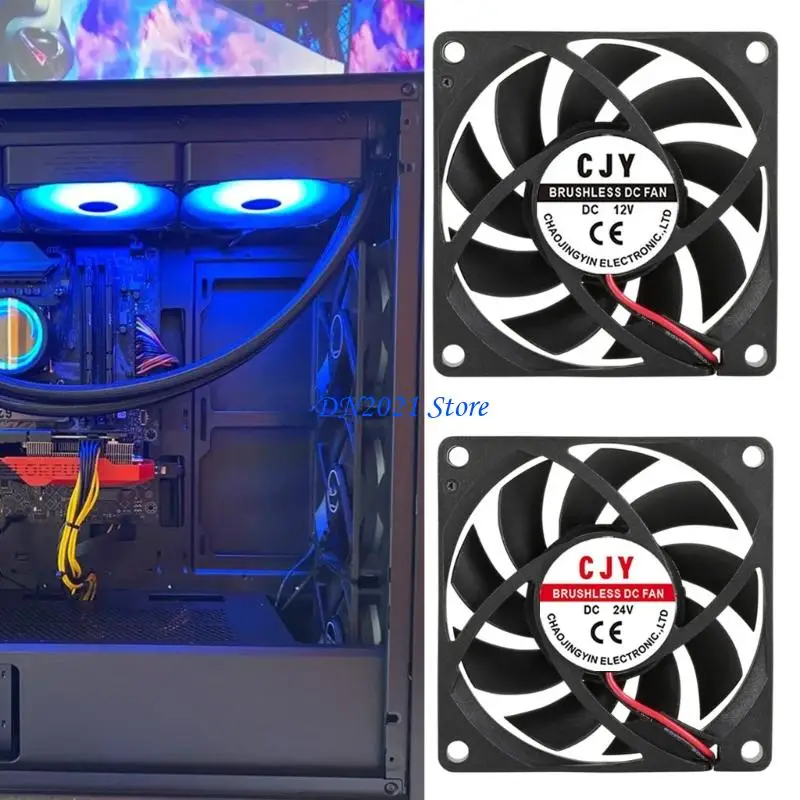 

F3KE 7015 Cooling Fan Low Noise Operation ABS Housing Energy Efficient for Electronic