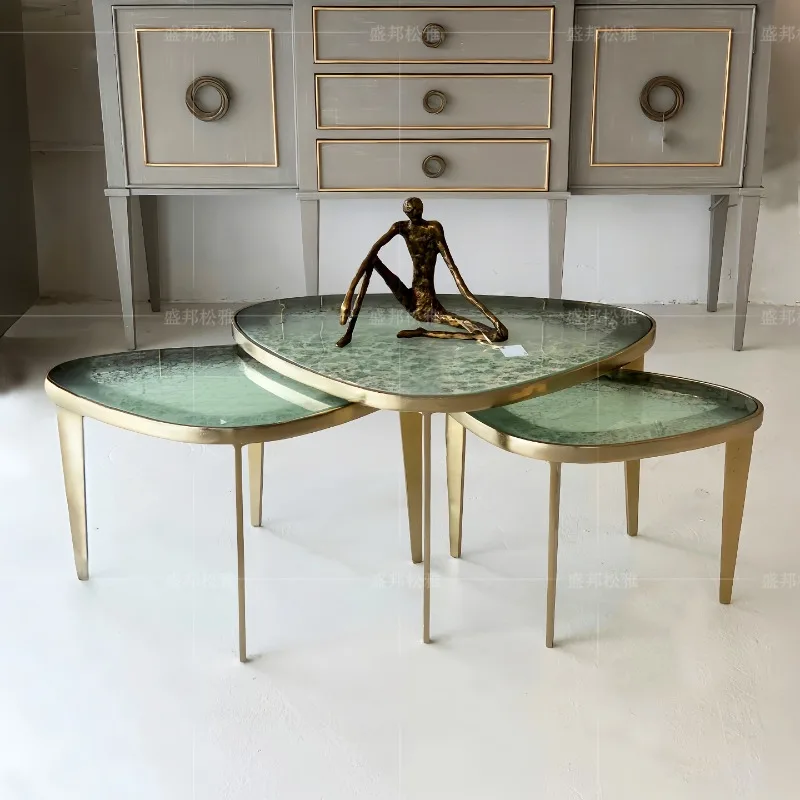 مزيج طاولة القهوة غرفة المعيشة المنزل ضوء طاولة جانبية فاخرة الراقية الحديثة #2