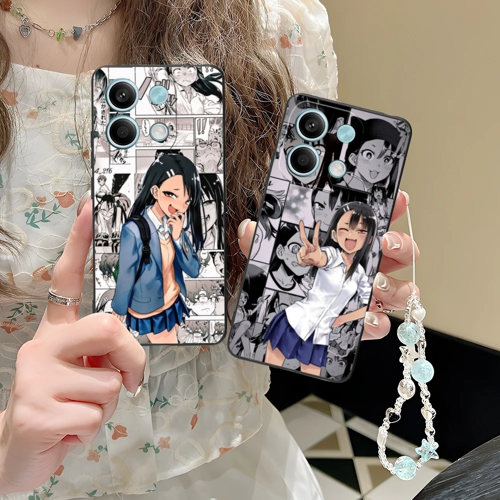 Hayase Nagatoro Anime Mobile Cell Phone Case for Xiaomi POCO M6 M5 M4 M3 X6 X5 X4 X3 F6 F5 F4 F3 F2 C40 Pro GT 5G Black Cover