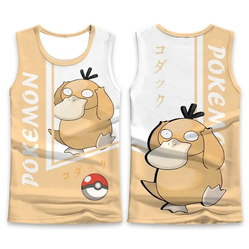 

Secondary Pikachu pet Pokémon Snorlax Gengar vest sleeveless T-shirt men's and children's clothes.