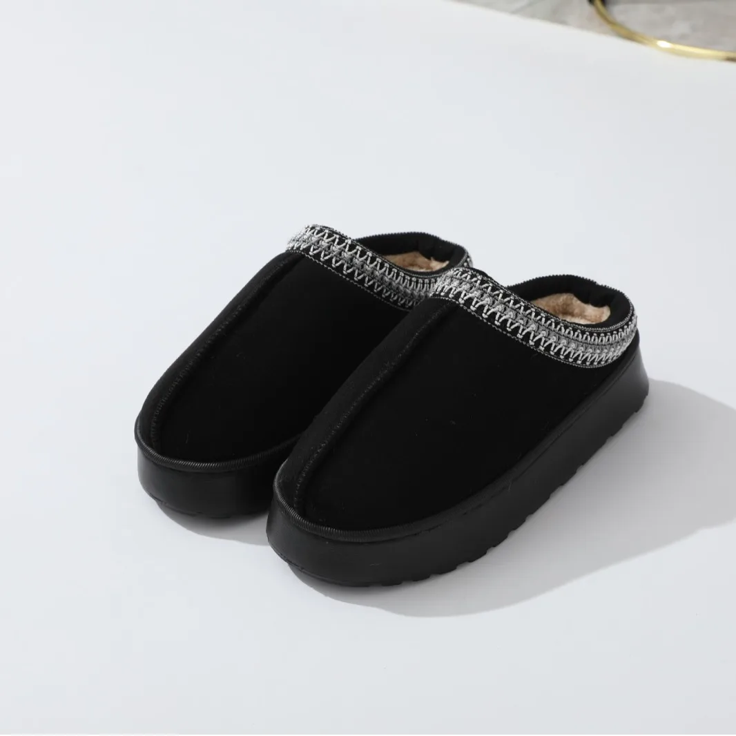 2025 Plattform Flauschige Hausschuhe Frauen/männer Haus Wohnungen Mode Plüsch Winter Schuhe Damen Hause Elegante Casual Schuhe Große größe – Detail 7