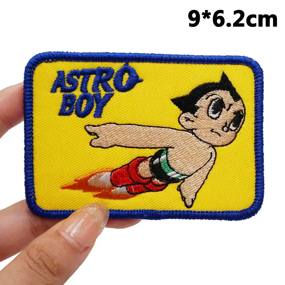 cartoon Animated characters  Embroidered Patches Applique Sewing Label punk biker Band Rock Clothes Badges with hook backing