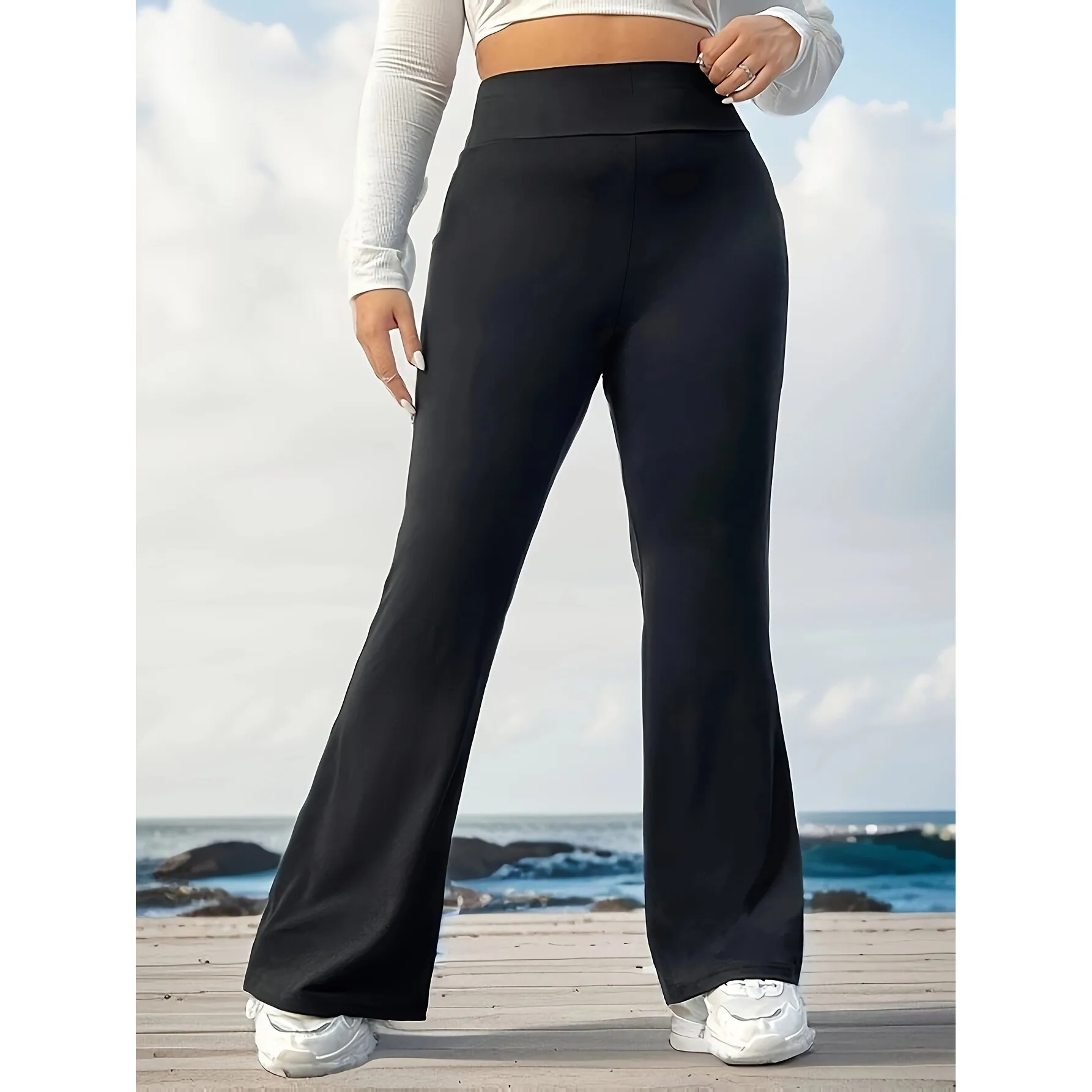 

High Waist Flared Yoga Pants Slimming Leggings Bottoming Trousers for Women Spring 2026 Neutral Gender Online And Offline Ava...