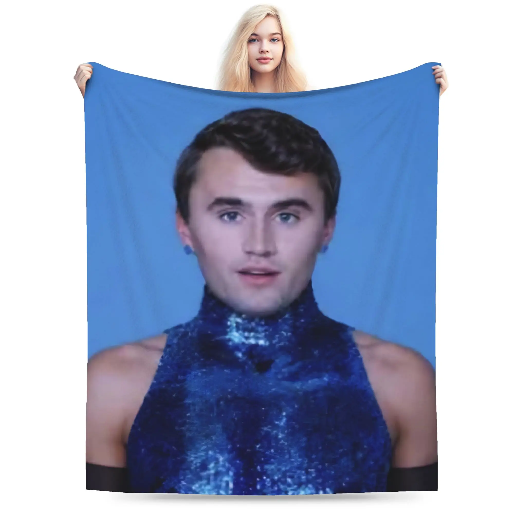 Charlie Kirk Funny Meme  Throw Blanket for Couch  Fuzzy Soft Plush Blanket 50x60 Inches Multi-size Bedspreads for All Seasons