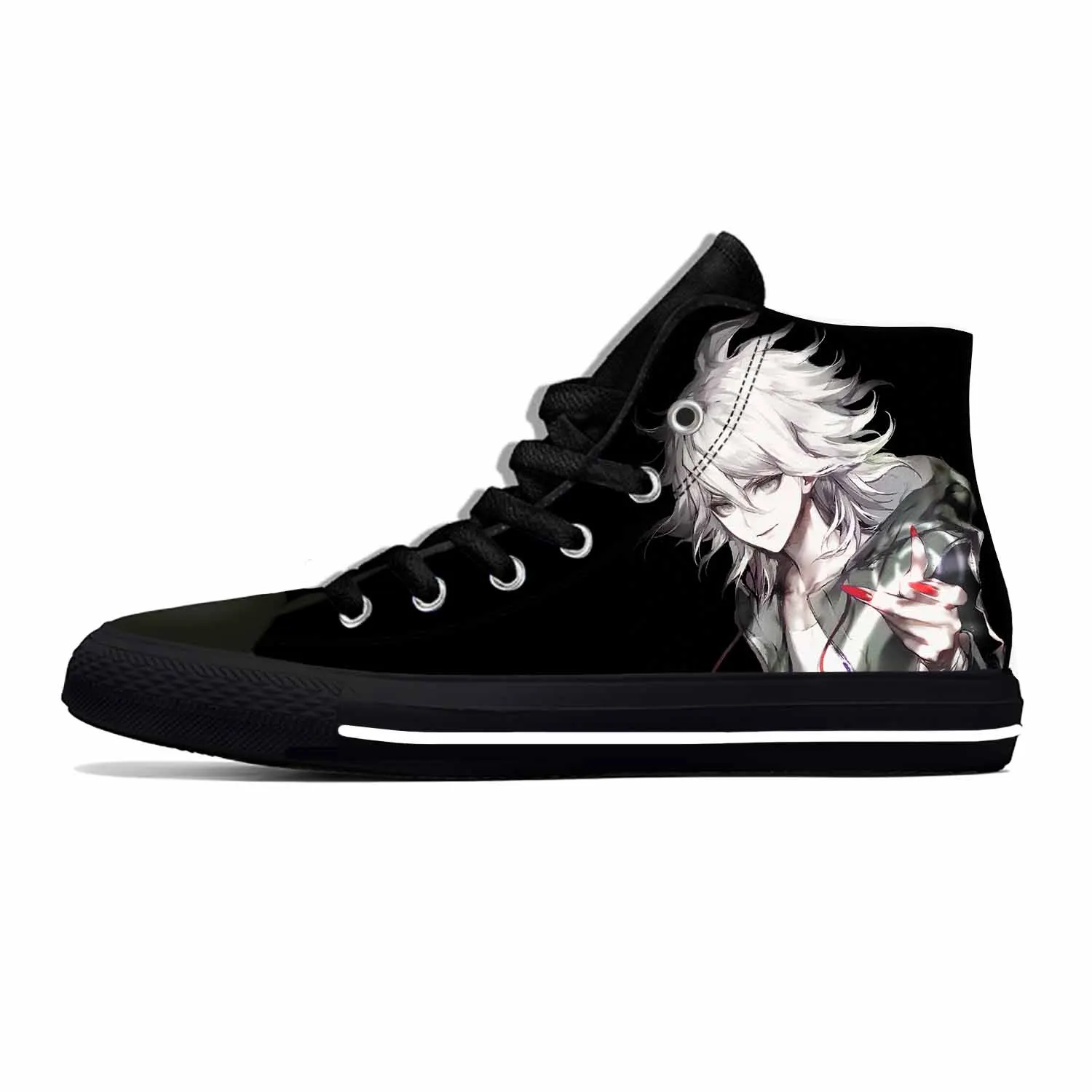 Hot Anime Cartoon Game Danganronpa Komaeda Nagito Casual Cloth Shoes High Top Lightweight Breathable 3D Print Men Women Sneakers