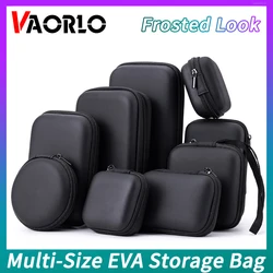 High Quality Headset EVA Storage Bag Frosted Look Multi-Size Oval Square Round Zipper Case Waterproof Dustproof Shockproof Bags