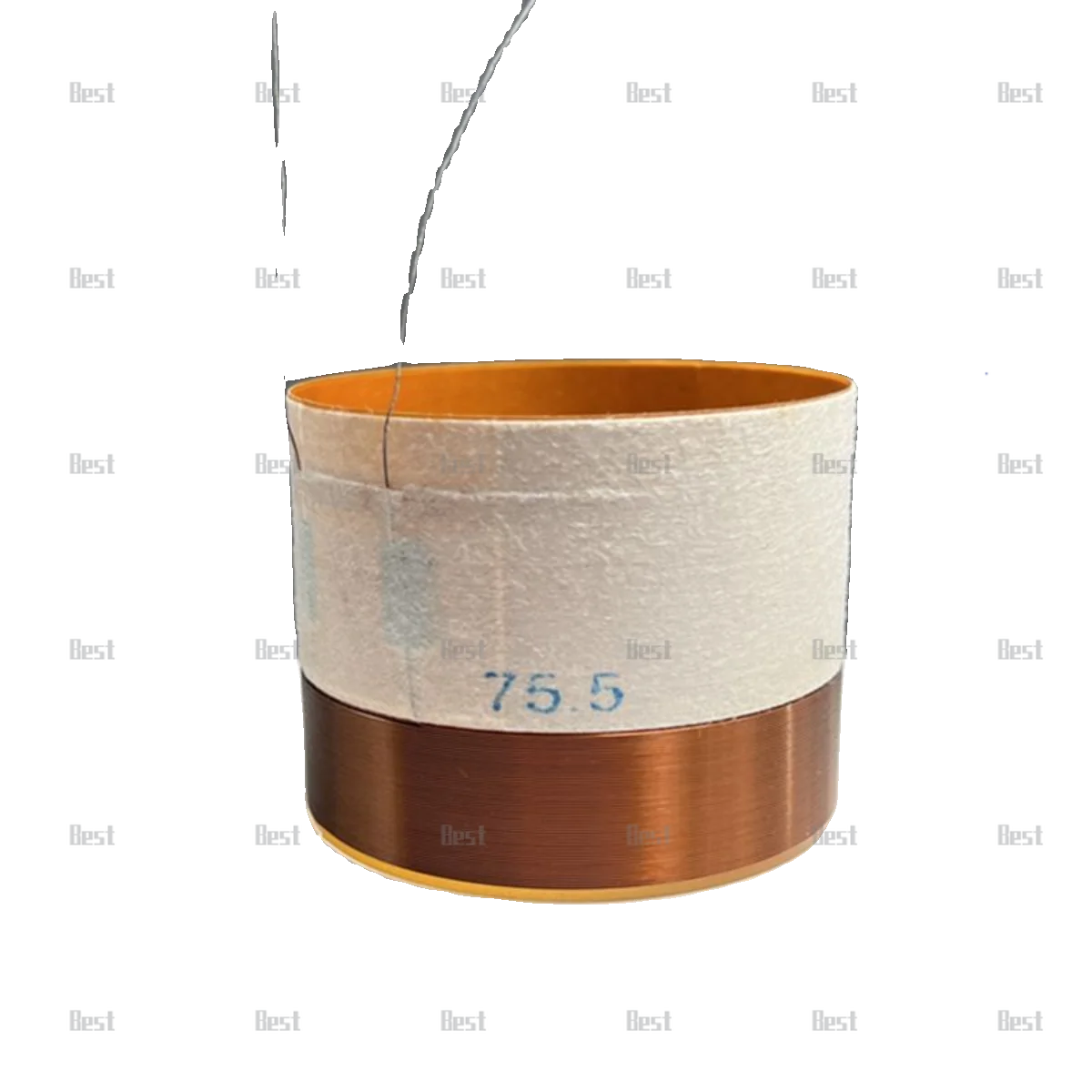 Bobine vocale de 75,5 mm en fibre de verre importée, fil rond en aluminium plaqué cuivre, noyau de 75,5 mm, enroulement interne et externe haute puissance, 60 mm