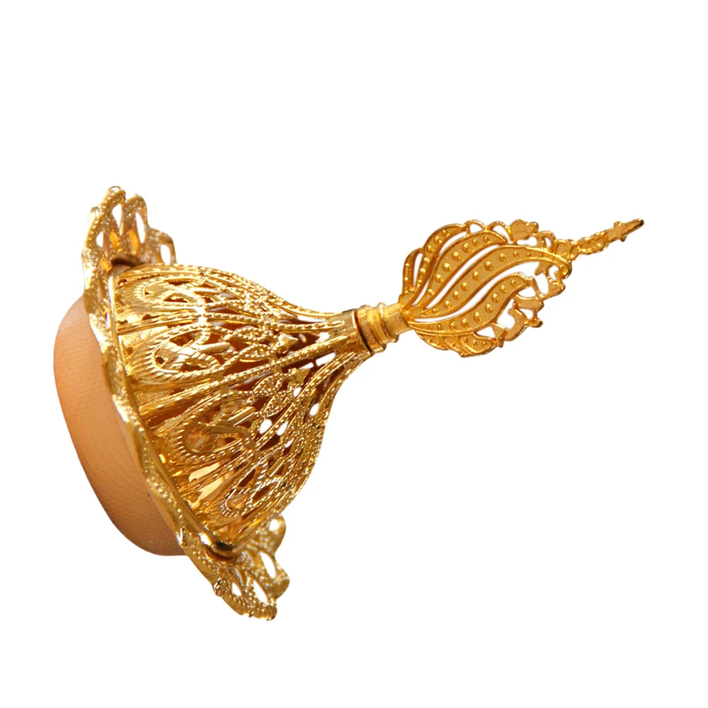 

1Pcs Decorative Metal Incense Burner Middle East Style Iron Craft Desktop Adornment Stable Compact Censer Holder for Home Office