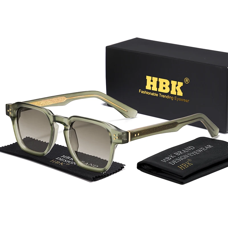 

HBK новые мужские винтажные солнцезащитные очки в квадратной оправе с золотыми дужками, дизайнерские солнцезащитные очки, роскошные женские солнцезащитные очки для путешествий, вечеринки, фестиваля, подарок