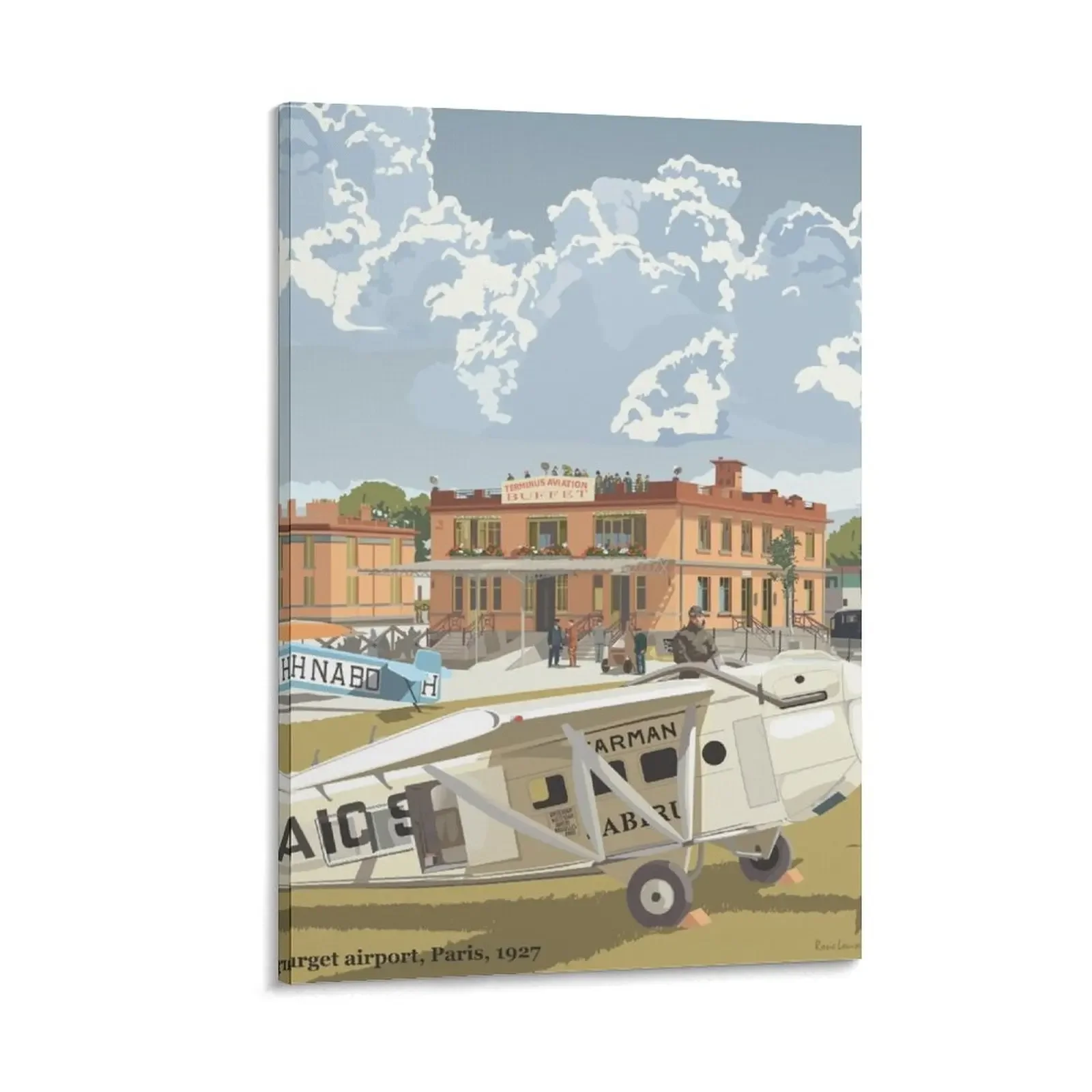 

Le Bourget airport terminal, Paris 1927 Canvas Painting decorative picture for living room Wall posters