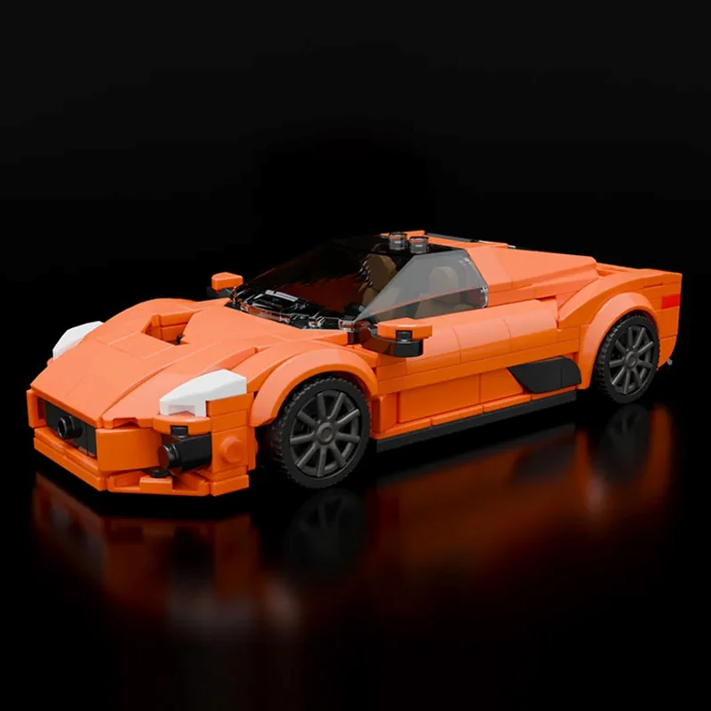 

Speed Racing Car Model MOC Building Bricks C-X75 Orange Hypercar Modular Technology Children Holiday Gifts Assemble Toys Suit
